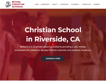 Tablet Screenshot of bethelchristianschools.com